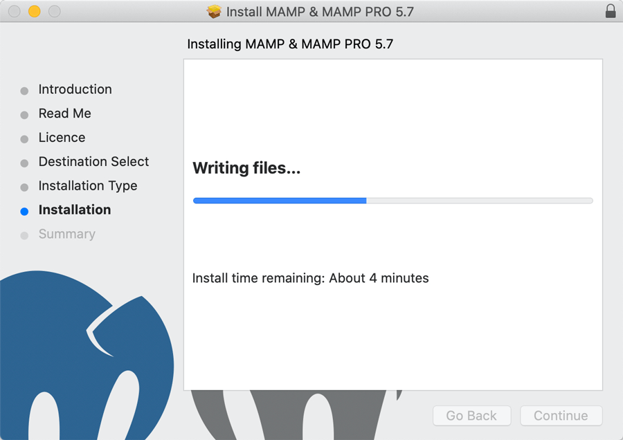 MAMP installation process