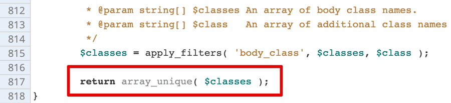Body_class function code
