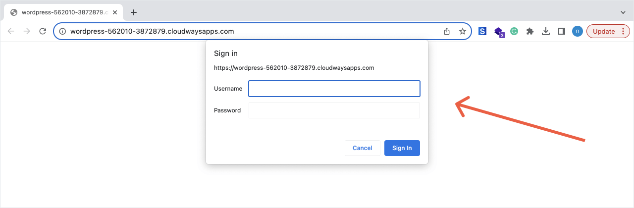 Browser-based authorisation popup